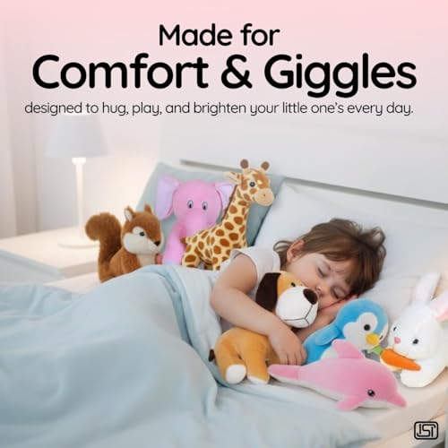 Image of Pack of 4 Soft Toys Combo - Appu Elephant (25cm), Penguin (20cm), Rabbit (28cm), Dog (25cm) |