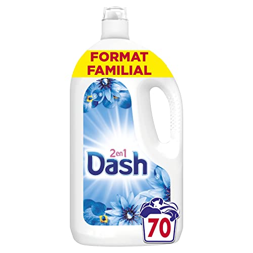 Dash 2en1 Lessive Liquide, 70 Lavages, Envolée D’Air Pouvoir Ultra Nettoyant Et Fraîcheur Longue Durée