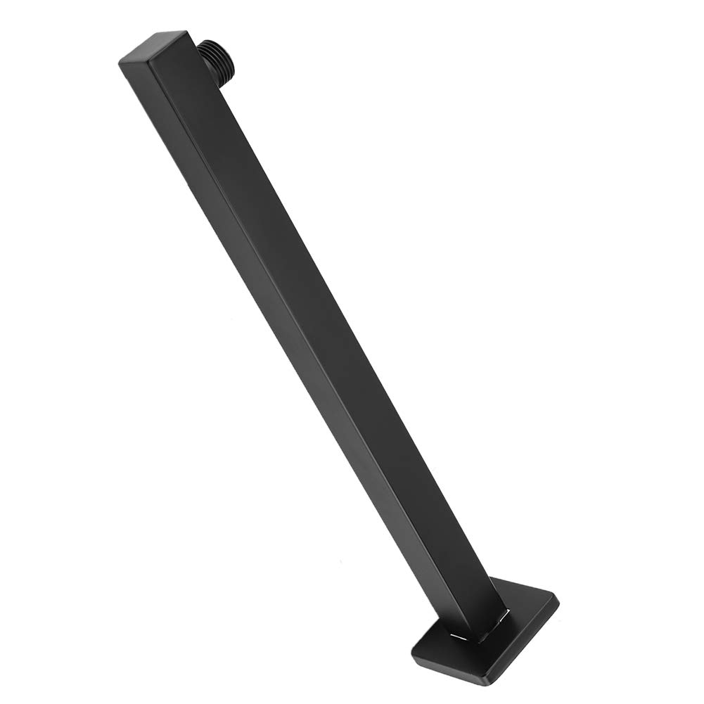Brazo de Ducha Hapivida de 14,5 Pulgadas, Acero Inoxidable Negro, Brazo Extensor de Extensión de Cabezal de Ducha de Rosca G1/2