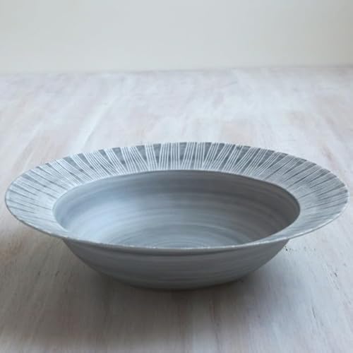 [波佐見焼]Shabby chic style ボウル 大2個セット ライトグレー パスタ皿 食器 皿 [和山] [WB112]