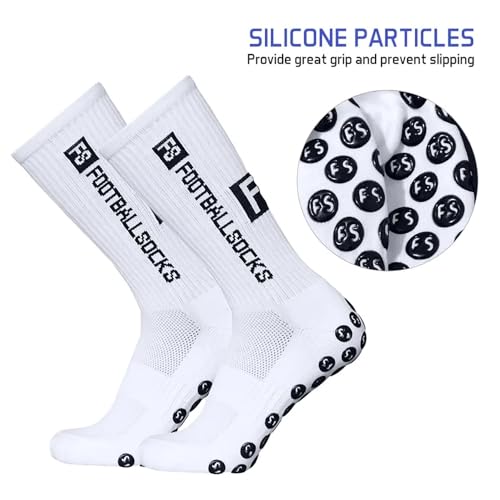 Image of Anti-Slip Sports Socks with Rubber Grip - High-Tech Breathable Cricket, Football, Yoga Socks for Men & Women | Athletic Socks for Gym, Running