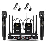 D Debra Audio Wireless Microphone System Pro DU4004 UHF 4 * 16 Adjustable Channel Wireless Handheld