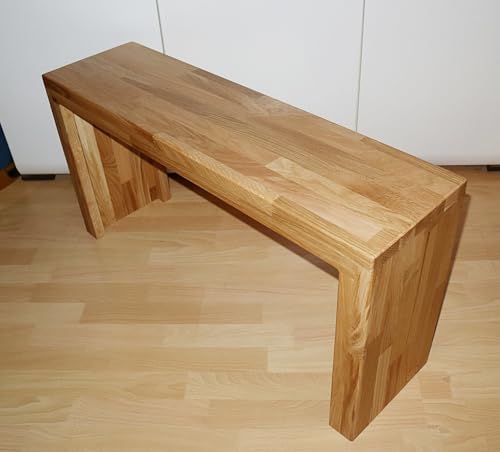 Sitzbank Holzbank Eiche Massivholz gebürstet Garderobenbank Flurbank...