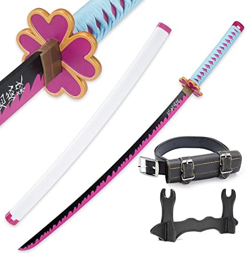 Cor da Lâmina Nichirin: O Significado da Espada Preta de Tanjiro e Outras 7 Cold Blade Espada Demon Slayer - Réplica Katana Anime de 104 cm com cinto e suporte - Espada durável perfeita para cosplay - Espada Nichirin com design autêntico