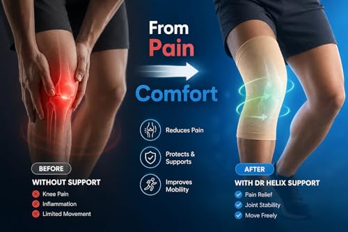 Image of Unisex Skin Knee Cap, Adjustable Support for Knee Pain Relief & Injury Prevention - Breathable, Comfortable & Durable - Ideal for Sports, Recovery & Daily Use - (Size - M)
