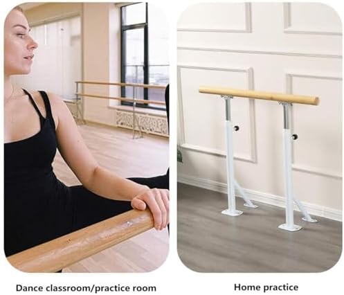 Ballet Barre,Barre Adjustable 80-115cm Ballet Barre, Single Pole Portable Ballet Barre, Exercise Stretching Ballet Bar Equipment Studio (White-150cm