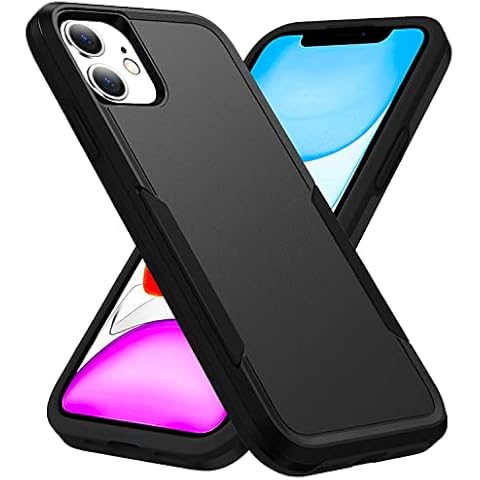 Hsefo Compatible with iPhone 11 Case, Heavy Duty Protection Shockproof Dropproof Dustproof Anti-Scratch Phone Case Cover for 11 -Black Cover