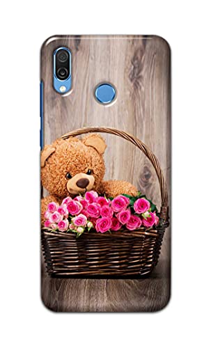 Image of PRINTFIDAA Roses and Teddy Bear in The Wicker Hard Back Cover for Honor Play, COR-AL10, COR-L29, COR-L09 Back Cover -(P6) KAT1004