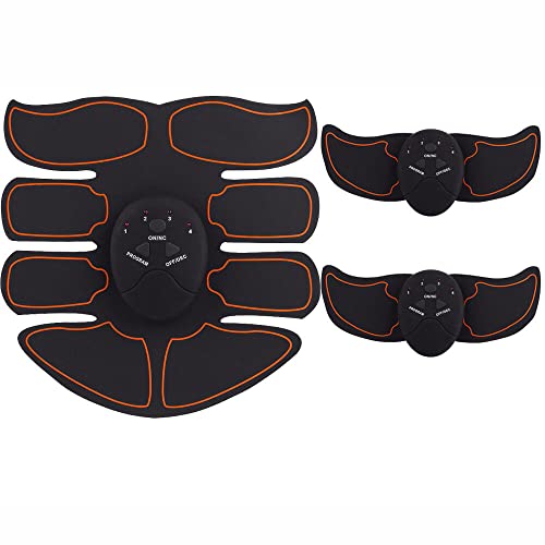 BALOLO 腹筋トレーナー刺激装置 EMS ヒップ臀部リフタートレーニングマシン ABSユニセックス (3 * コントローラー + 1 * 腹部スティック + 2 * アームパッド)