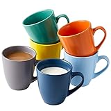 Coffee Mug Set Set of 6 Large-sized 16 Ounce Ceramic Coffee Mugs Restaurant Coffee Mugs By Bruntmor,...