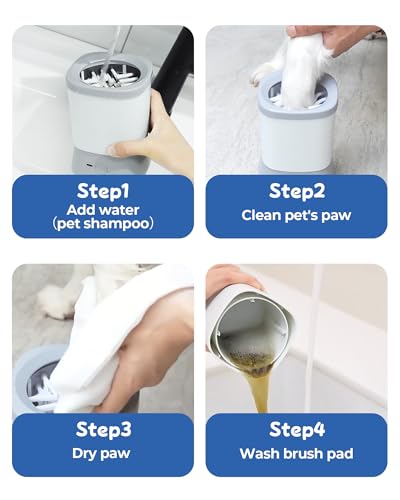 Image of Electric Dog Paw Cleaner for Dogs,2 Speeds Automatic Dog Foot Paw Washer for Medium Large Cat Dog Pet
