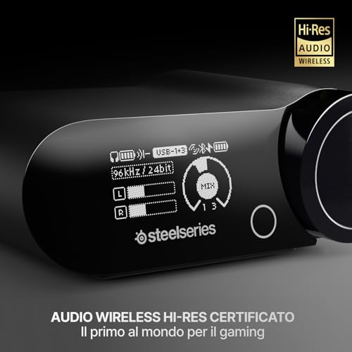 Arctis Nova Elite - Cuffie da gaming wireless - 96kHz/24bit - Speaker in fibra di carbonio - ANC - Eliminaz. rumore con IA - App - 2,4GHz + BT - Multisource; OmniPlay PC+PS+Xbox - Nero - Cuffia gaming - Immagine 1