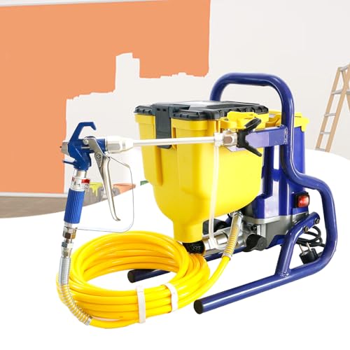 Pistola de Pintura sin Aire de Pie con Contenedor 4.5L, 850W, Pulverizador sin Aire de Alta Eficiencia, Diseño Ligero para Proyectos de Pintura de Bricolaje Interior del Hogar & Exterior de la Casa