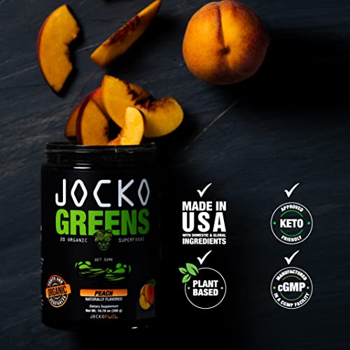 Jocko Fuel Greens Powder Bundle - Greens & Superfood Powder For Healthy Green Juice - Keto Friendly With Spirulina, Chlorella, Digestive Enzymes, & Probiotics - 60 Servings #TOP3