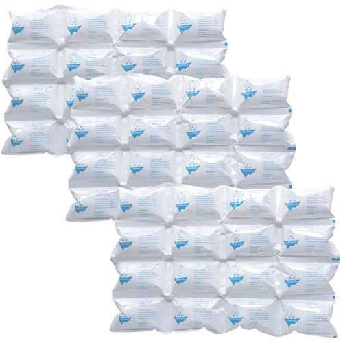 AUZPFRUM Dry Ice Packs for Shipping | 24+ Hour Long Lasting Cold Ice Pack for Coolers | 3 Sheets - 48 Cells | Paquetes de Hielo Seco | Reusable Gel Freezer Block Bricks for Food