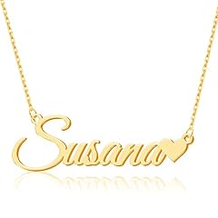 Horizontal Name Necklace-Heart 2