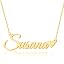 Horizontal Name Necklace|Heart 2