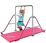 Kids Jungle Children Monkey Bar Gymnastics Athletic Expandable Kip Balance Bars Junior Training Play