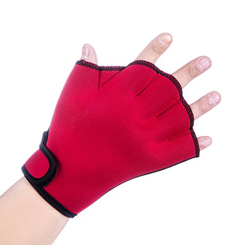 ajzdznvr 1 par de luvas de treinamento para natação, nadadeiras de mão para treinamento de natação c