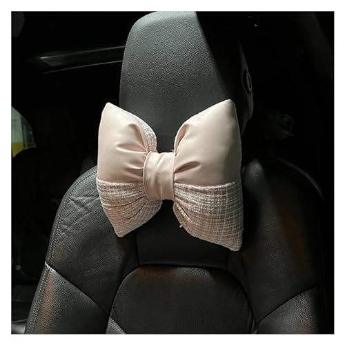 Coussins de siège de voiture rose avec oreiller de taille et appui-tête ergonomique