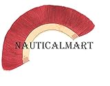 RED Black Crest Brush Natural Horse Hair for Roman Centurion Officer Helmet Armor - Detachable Red Plume for SCA