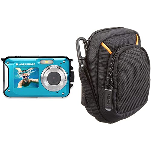 Appareil photo numérique étanche AGFA PHOTO WP8000 bleu 24MP avec sacoche de protection compacte