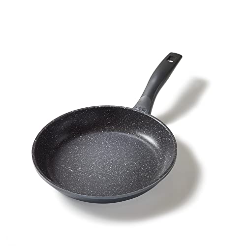 STONELINE poêle à frire 26cm, poêle adaptée à l'induction, poêle recouverte de vraies particules de pierre, poêle à frire & poêle universelle en fonte d'aluminium, poêle 26 cm