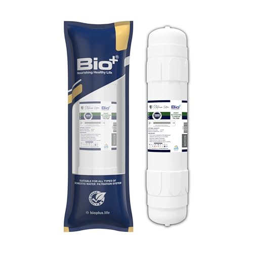 Image of Bio+ Post Carbon Filter 11 inch - 1100 Iodine Value - 4 Wash Activated Carbon - Superior Filtration for Purified Water - Remove Odors, Chemicals, and Impurities