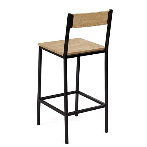Lot 4 Tabourets Bar Detroit 65 cm métal/MDF IDMarket