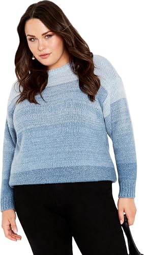 Image of Avenue Women's Plus Size Reese Ribbed Knit Sweater