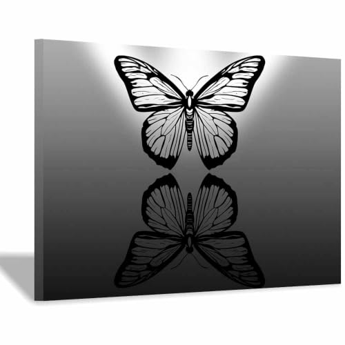 Affiche papillon noir pour une déco de salon moderne et chic