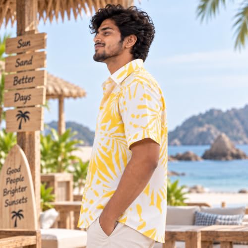 Image of BROWN CULTURE Printed Shirts for Men | Half Sleeve Shirt for Men | Cotton Half Sleeve | Cotton Blend Shirts for Men's | Casual Printed Shirt | Stylish Everyday Wear