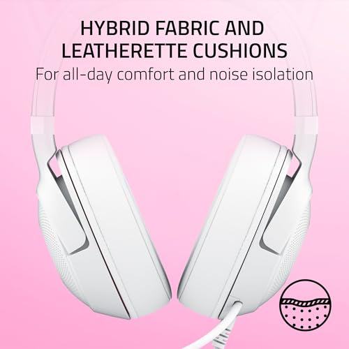 Image of Razer Kraken Kitty V2 USB Wired Headset: Chroma RGB Kitty Ears - Stream Reactive Lighting - HyperClear Cardioid Mic - 40 mm Drivers - 7.1 Surround Sound - Comfortable Ear Cushions - White