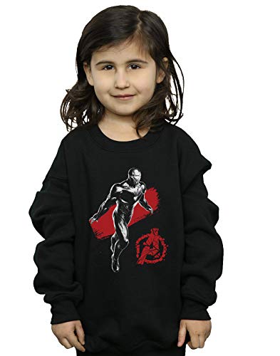 Marvel Girls Avengers Endgame Mono Iron Man Sweatshirt Black 5-6 Years
