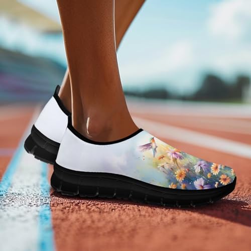 Image of Womens Slip On Walking Shoes Non Slip Loafer Breathable Holiday Travel Shoe Lightweight Casual Low Top Sneakers SizeUS 5.5-11.5