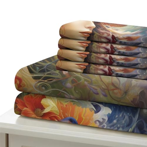 Housses de couettes 3D microfibre de qualité supérieure parure lit double - 7