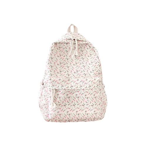 Sac d'école poids léger blanc B en grand nylon résistant et sac à dos femme casual