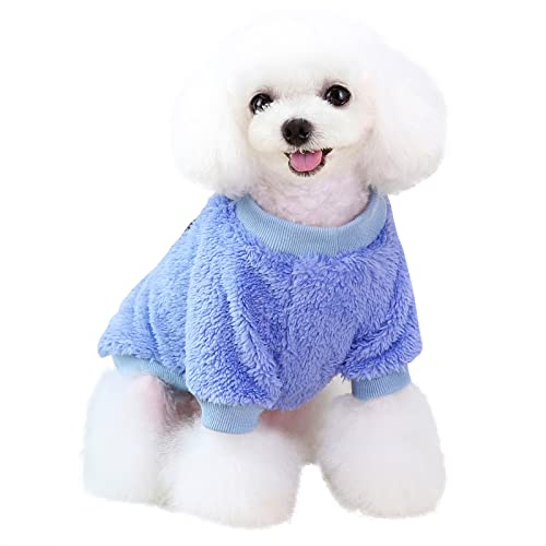 Izefia Hundepullover Hundekleidung Fleece Hund Wollpullover Winter Warmes Sweatshirt mit Bär Weicher Pyjama Fleecepullover für Kleine Hunde Mittlere Hunde Katzen Cover