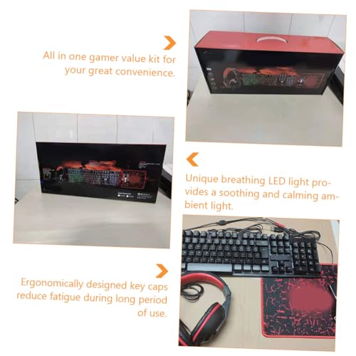 Combo teclado y ratón cable para gaming VALICLUD negro con alfombrilla premium 4