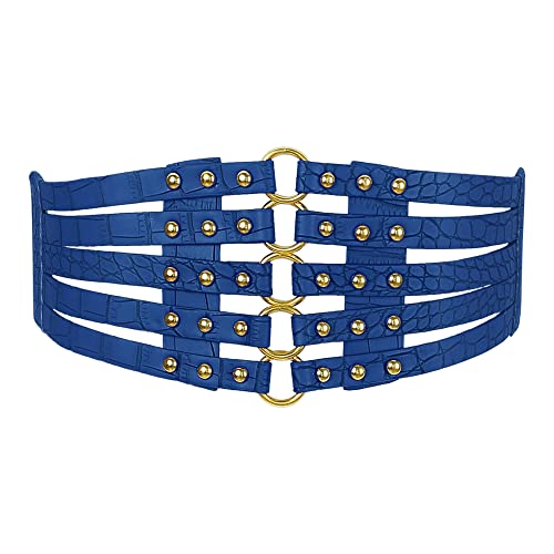 Allegra K Womens Elastic Wide Waist Belt Vintage Stretchy Belts for Dresses