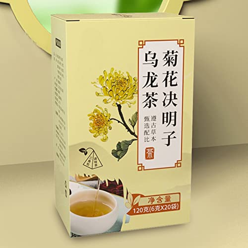 Tea, Health Herbal Drink Bags, with Chrysanthemum, Cassia Seeds, Oolong Tea, Honeysuckle, Osmanthus, Wolfberry, Gifts for Tea Drinkers, 20 Tea Bags