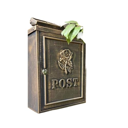 Kioxiuin Cassetta Postale Vintage in Stile Villa Inglese - Cassetta delle Lettere Resistente alle intemperie montata a Parete per Uso Esterno - Design Creativo a Forma di Carrozza Rossa per