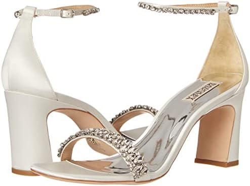 Badgley Mischka Women's Harriet Heeled Sandal, Soft White, 7 | Image 6