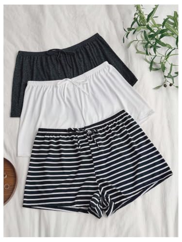Image of Milumia Women's Plus Size Pajama Shorts Ruffle Hem Sleep Lounge Pj Shorts