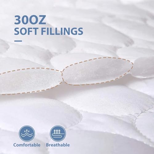 HYMOKEGE Quilted Mattress Protector Twin-XL Size, 100% Waterproof Mattress Cover for Twin-XL Size Bed, Breathable & Noiseless Bed Pad Cover with 5"-21" Deep Pocket by HYMOKEGE - Image 2