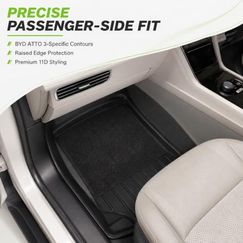 Image of EV MASTER 11D Car Floor Mats for BYD Atto 3 Hybrid (2026 Onwards) Complete Set | All Weather | Anti-Slip | Luxury Premium Car Mat | Full Coverage | Custom Fitted Car Foot Mats