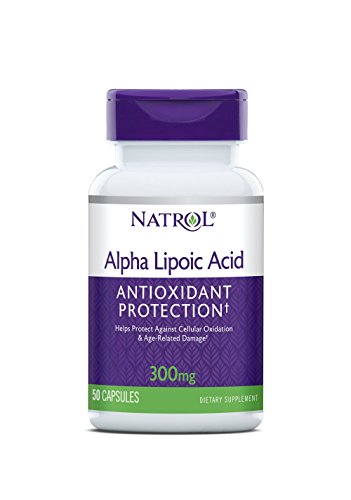 Natrol Alpha Lipoic Acid Capsules, Antioxidant Protection, ALA, Helps Protect Against Cellular Oxidation and Age-Related Damage, Whole Body Cell Rejuvenation, 300mg, 50 Count