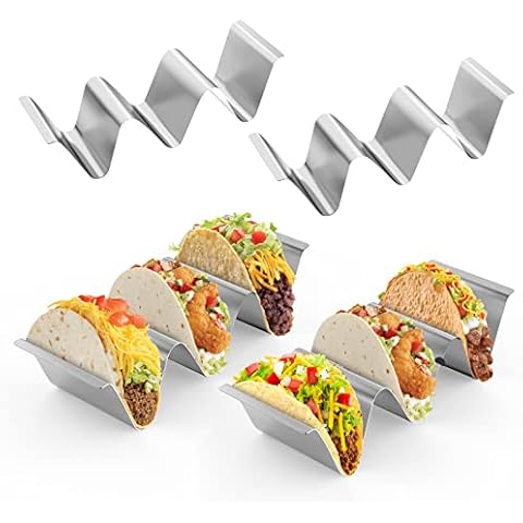 Juego de 2 Soportes para Tacos de Acero Inoxidable Cover