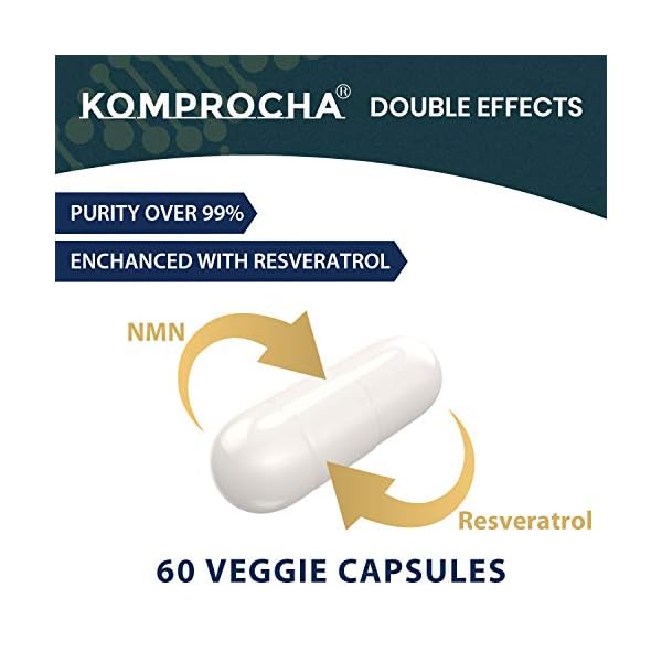 NMN-Trans-Resveratrol-99-Purity-Black-Pepper-1100mg-for-Max-Absorption-Powerful-Antioxidant-Anti-Aging-Supplements-for-Immune-Skin-Health-60-Capsules-Pack-of-1 KOMPROCHA NMN + Trans-Resveratrol 99% Purity+ Black Pepper 1100mg, for Max Absorption, Powerful Antioxidant & Anti-Aging…