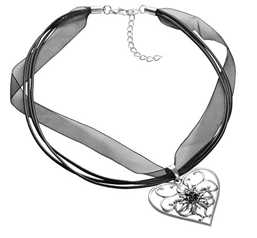 dressforfun 302921 Halskette Almrausch, in der Länge verstellbar, für Oktoberfest & Trachten Party